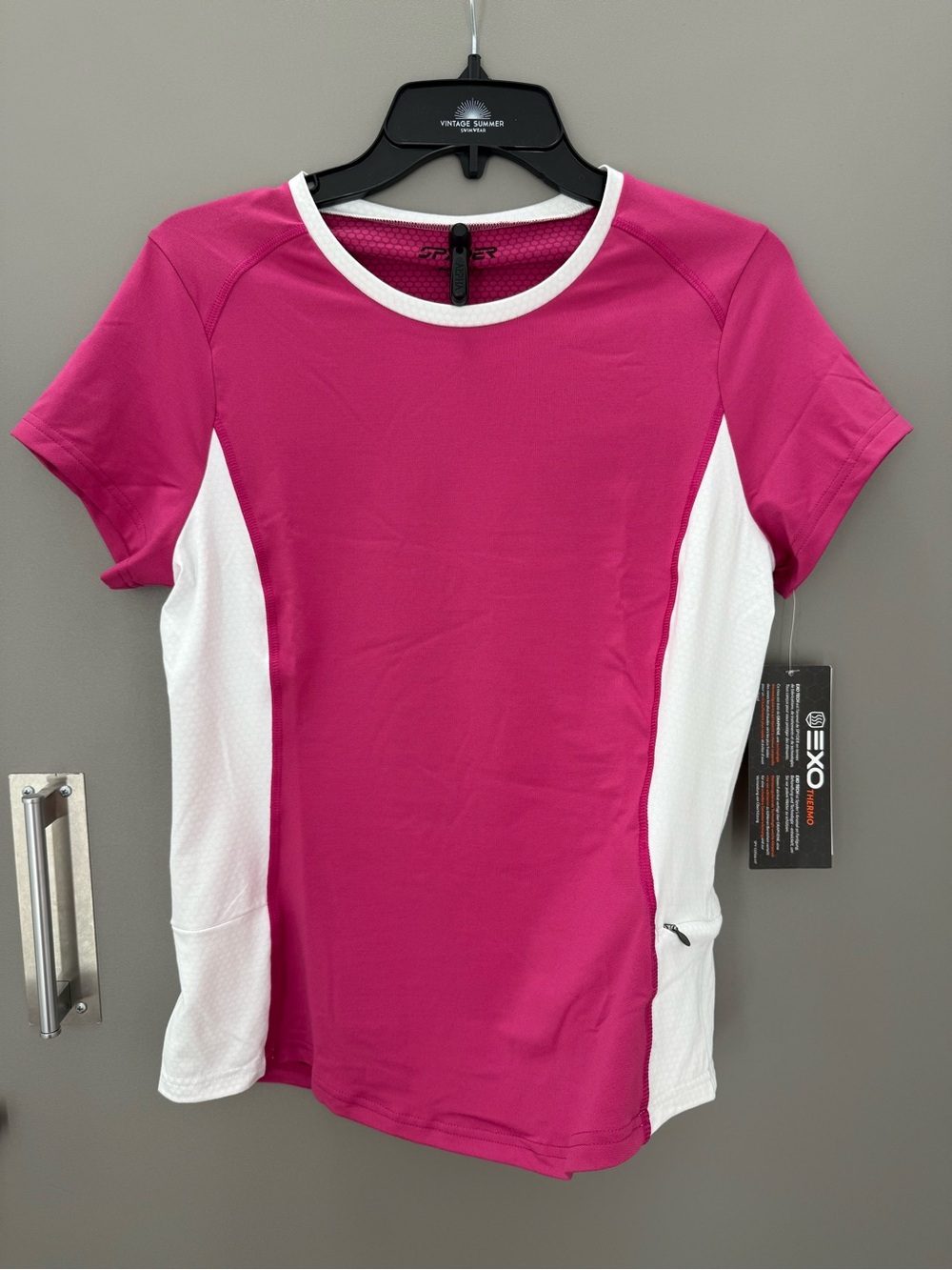 Spyder Arc Graphene Performance Tech Colorblock Tee (Small) orchid (NWT)